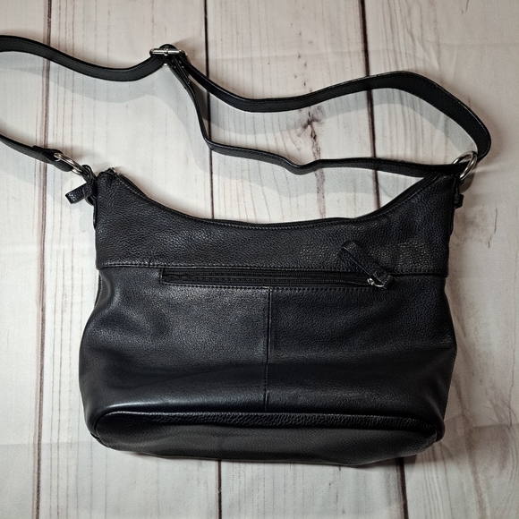 Giani Bernini Pebble Black Leather Hobo Chain Belt Purse - Picture 10 of 11